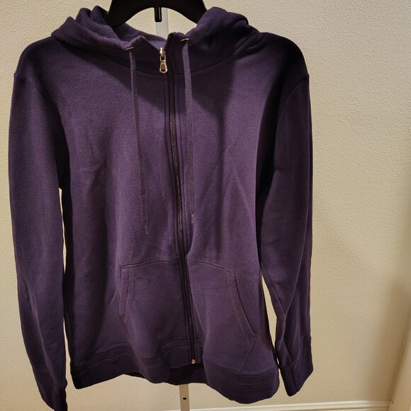 Tek Gear Women's Ultrasoft Fleece Purple Hoodie Size XL Full Zipper - Picture 1 of 11